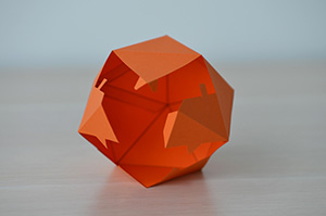 Halloween icosahedron shape net