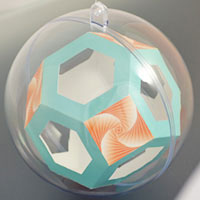 Truncated octahedron inside the sphere