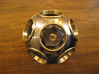 dodecahedron inside the metal ball