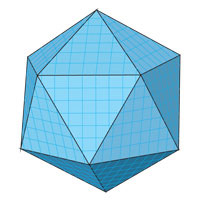 The surface area of the icosahedron