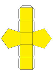 Regular pentagonal prism - 3d geometric solid - Polyhedr.com