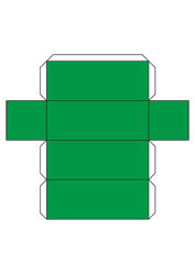 net Regular quadrangular prism